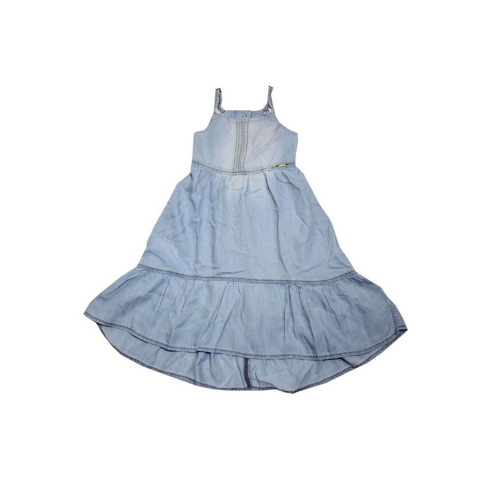 vestido infantil com abertura nas costas