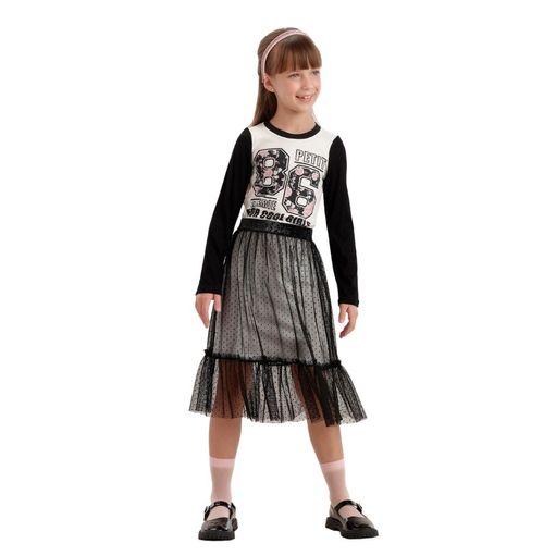 Vestido infantil Petit Cherie 86 for tule 6a16 51108020184